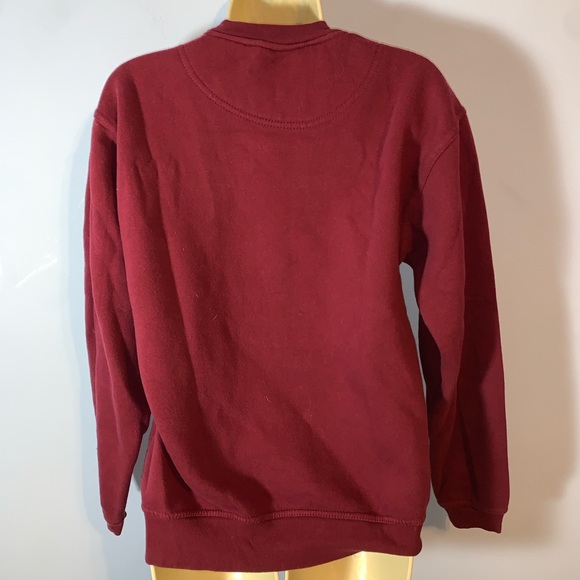 Oxford University UK Maroon embroidered crest Sweater 1231 size small crewneck - Picture 3 of 6